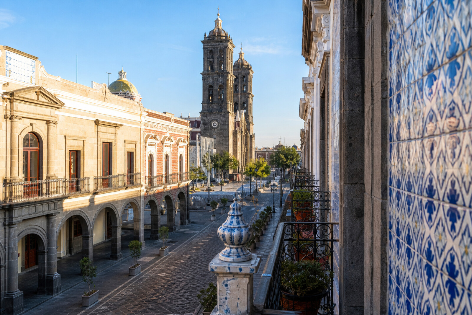 Editorial hero image generated for the city of Puebla