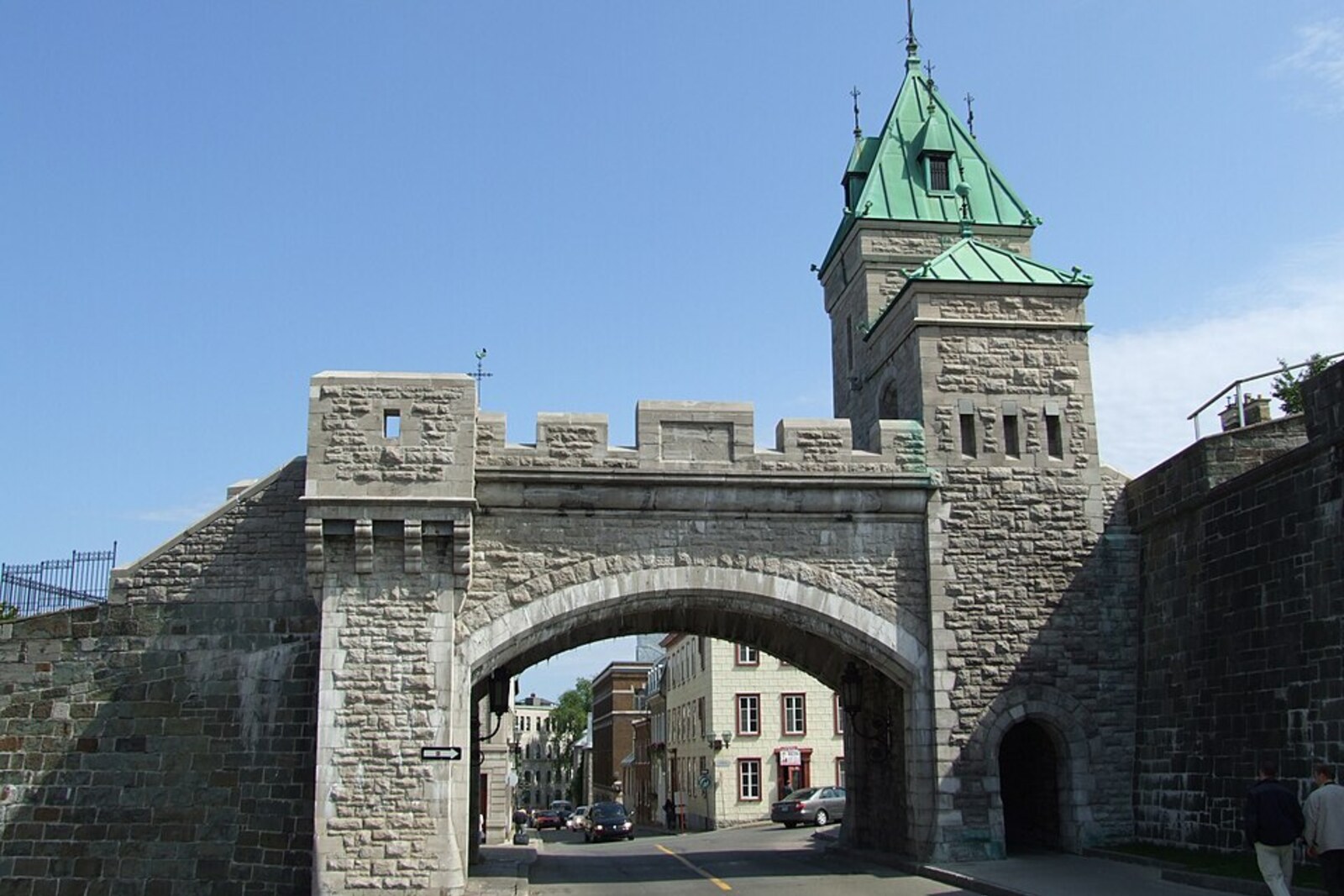 Kent Gate portal with turrets in a stone wall
