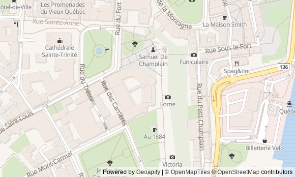 Walk map: Old Québec: From the Cliff to the River