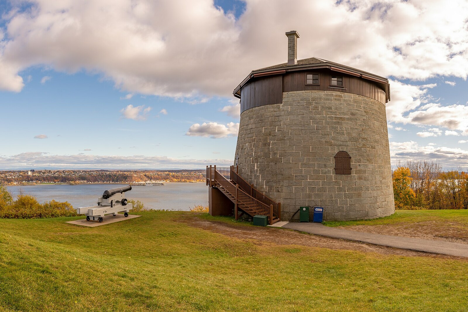 Round stone Martello Tower 1 on the Plains of Abraham.
