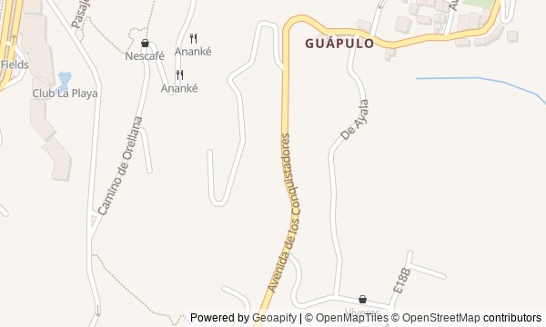 Walk map: Guápulo: Down from Quito to the Sanctuary