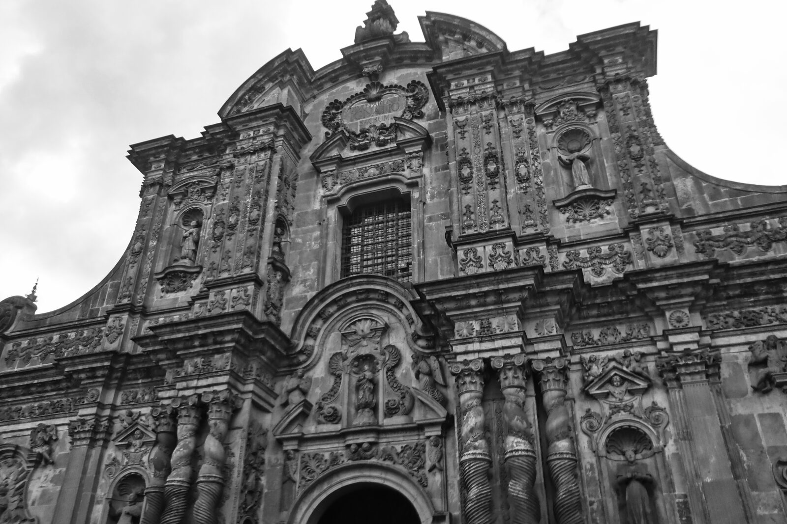Facade of the Church of the Society of Jesus in Quito