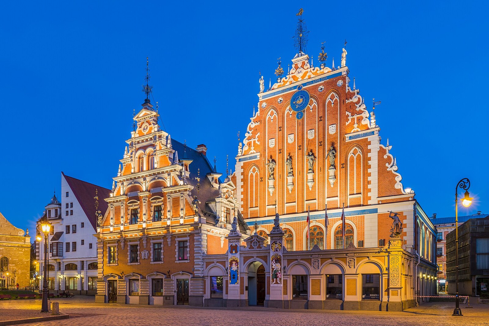House of the Blackheads at Dusk in Riga, Latvia