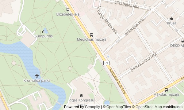 Walk map: Riga's Quiet Centre: Art Nouveau and Apartment Buildings