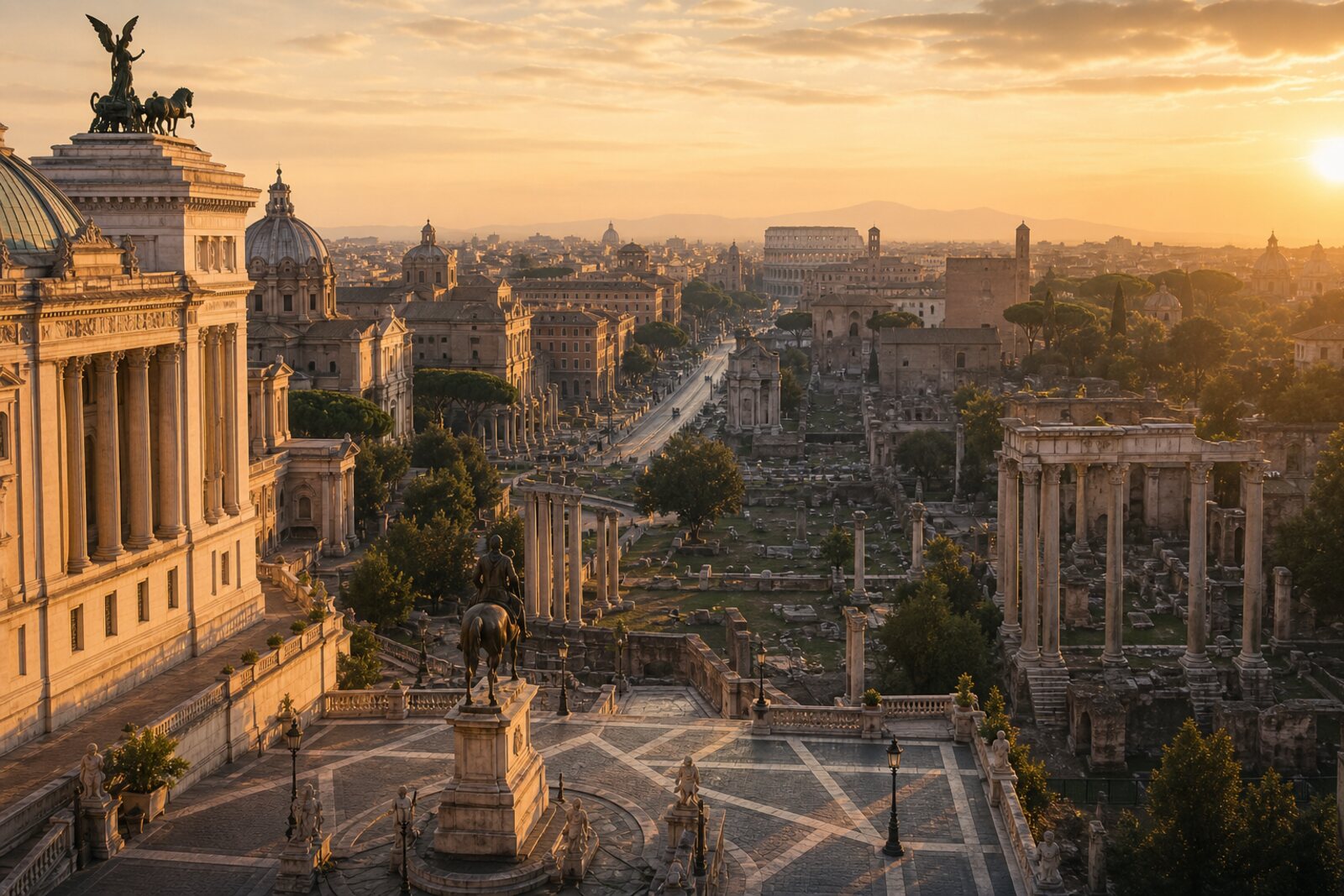 Generated editorial cover for the “Capitoline Hill and the Forums” route