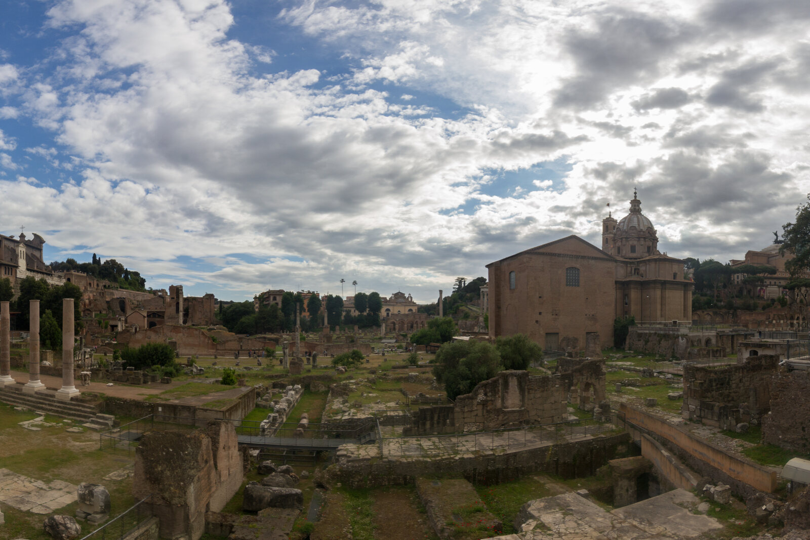 The edge of Capitoline Hill overlooking the Roman Forum