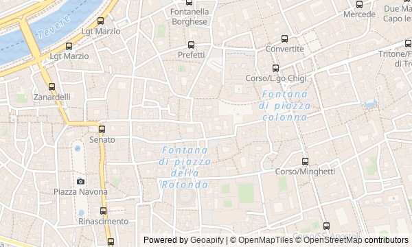 Walk map: The Heart of Rome: Squares, the Pantheon, and Fountains