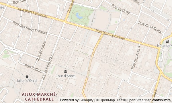 Walk map: The Trial of Joan of Arc and Old Rouen