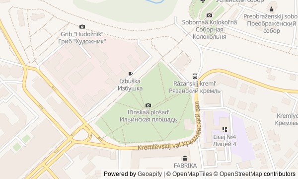 Walk map: Ryazan Kremlin: A Fortress on the Trubezh River