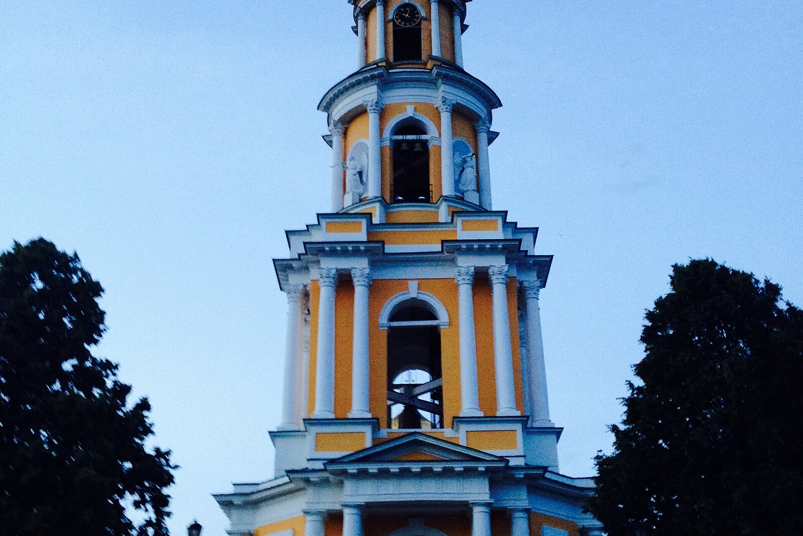 The Cathedral Bell Tower of Ryazan Kremlin viewed from Glebovsky Bridge