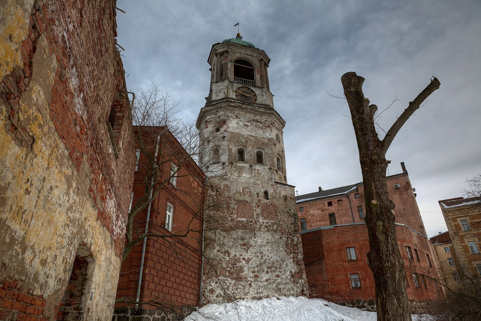 The Clock Tower in Vyborg's Old Town