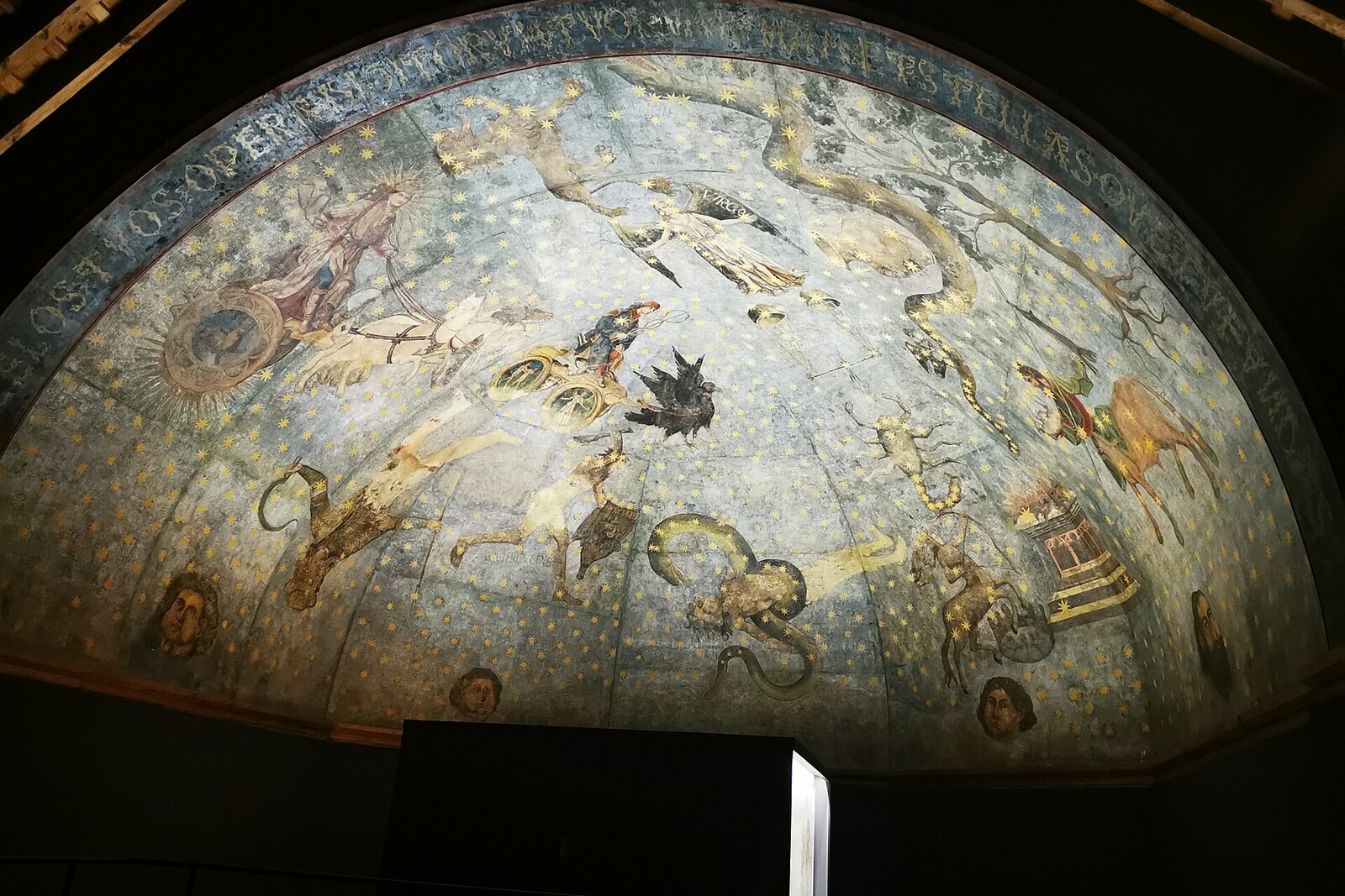 A surviving fragment of the star mural of the Sky of Salamanca.