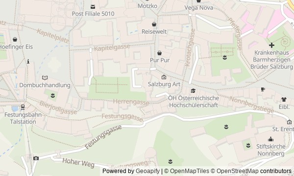 Walk map: Salzburg of the Prince-Archbishops: Old Town and Fortress