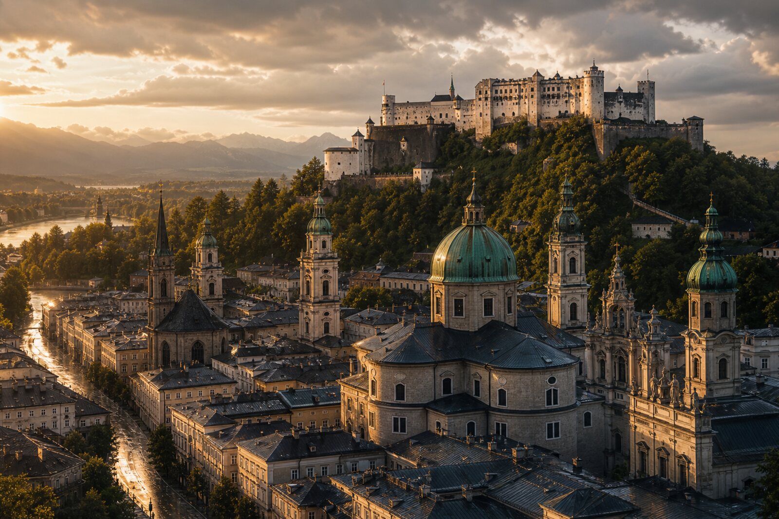 Generated editorial cover image for the “Old Town and Fortress” route