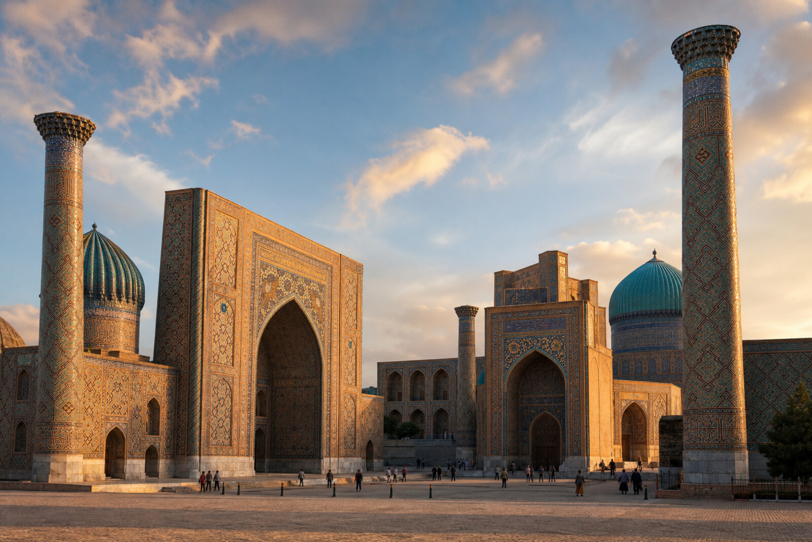Generated editorial hero image of the city of Samarkand