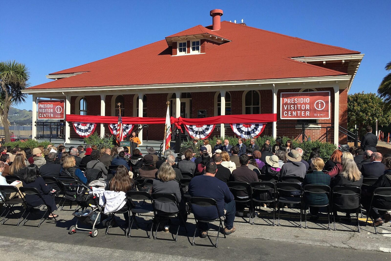 Opening ceremony for the Presidio Visitor Center in San Francisco.