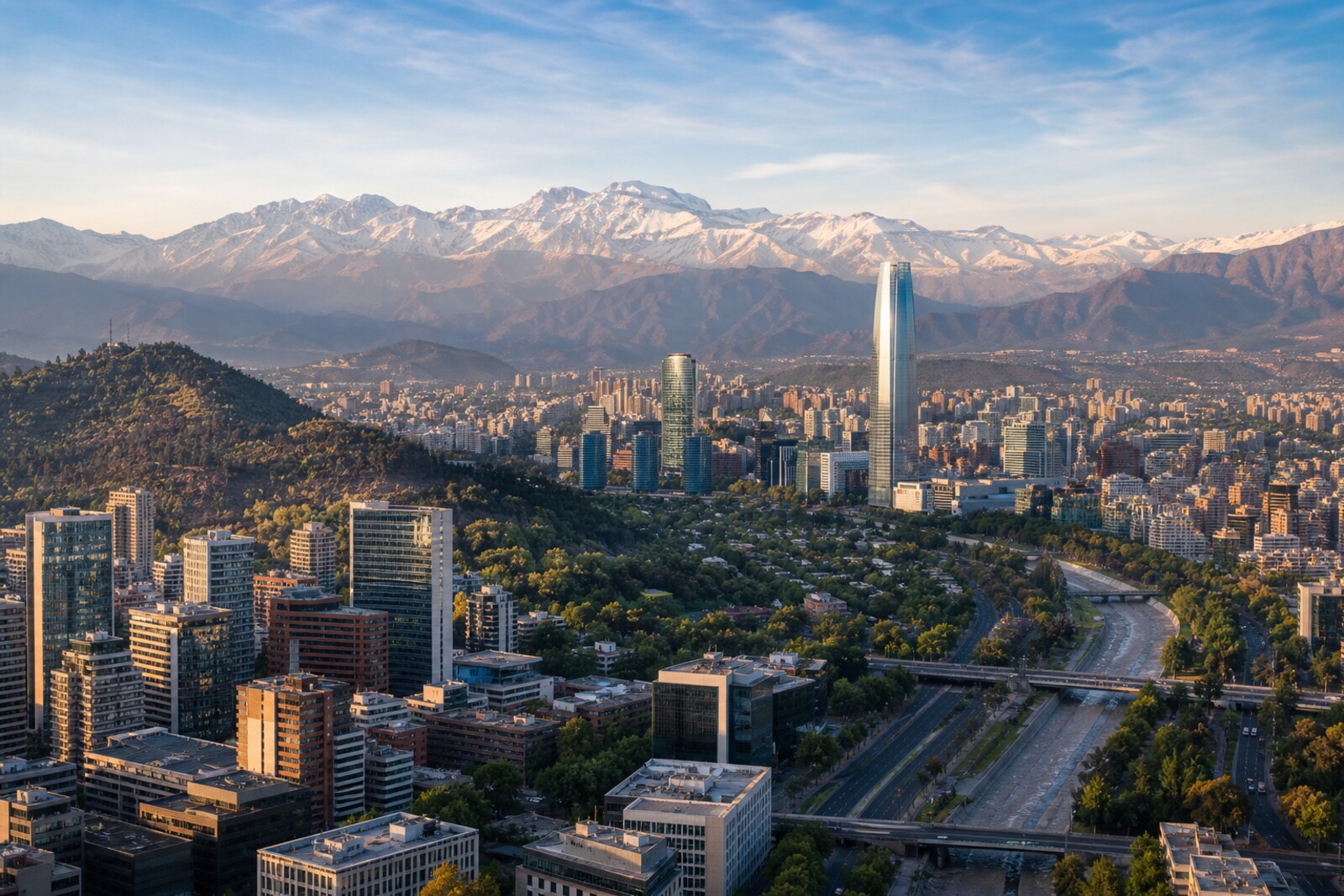Generated editorial hero image for the city of Santiago