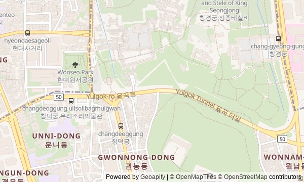 Walk map: Changdeokgung Palace, Jongmyo Shrine, and Old Seoul