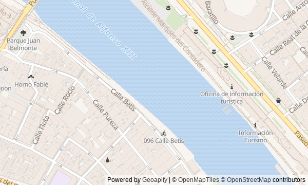 Walk map: Guadalquivir River: from El Arenal to Triana