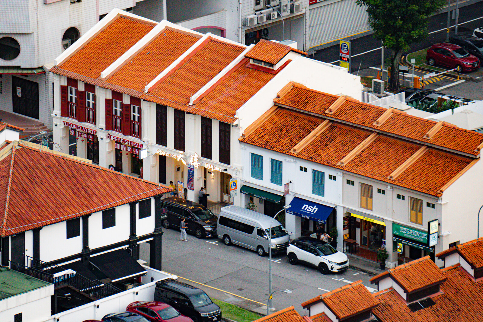 A row of shophouses on Sultan Gate in Kampong Gelam.