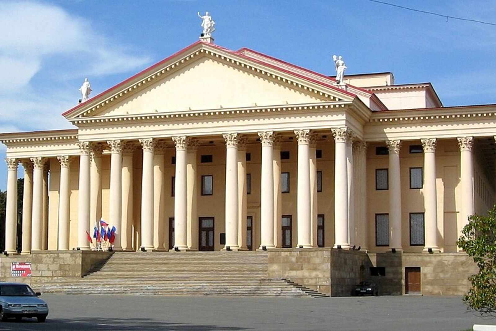 Sochi Winter Theatre with a broad staircase, colonnade, and pediment.