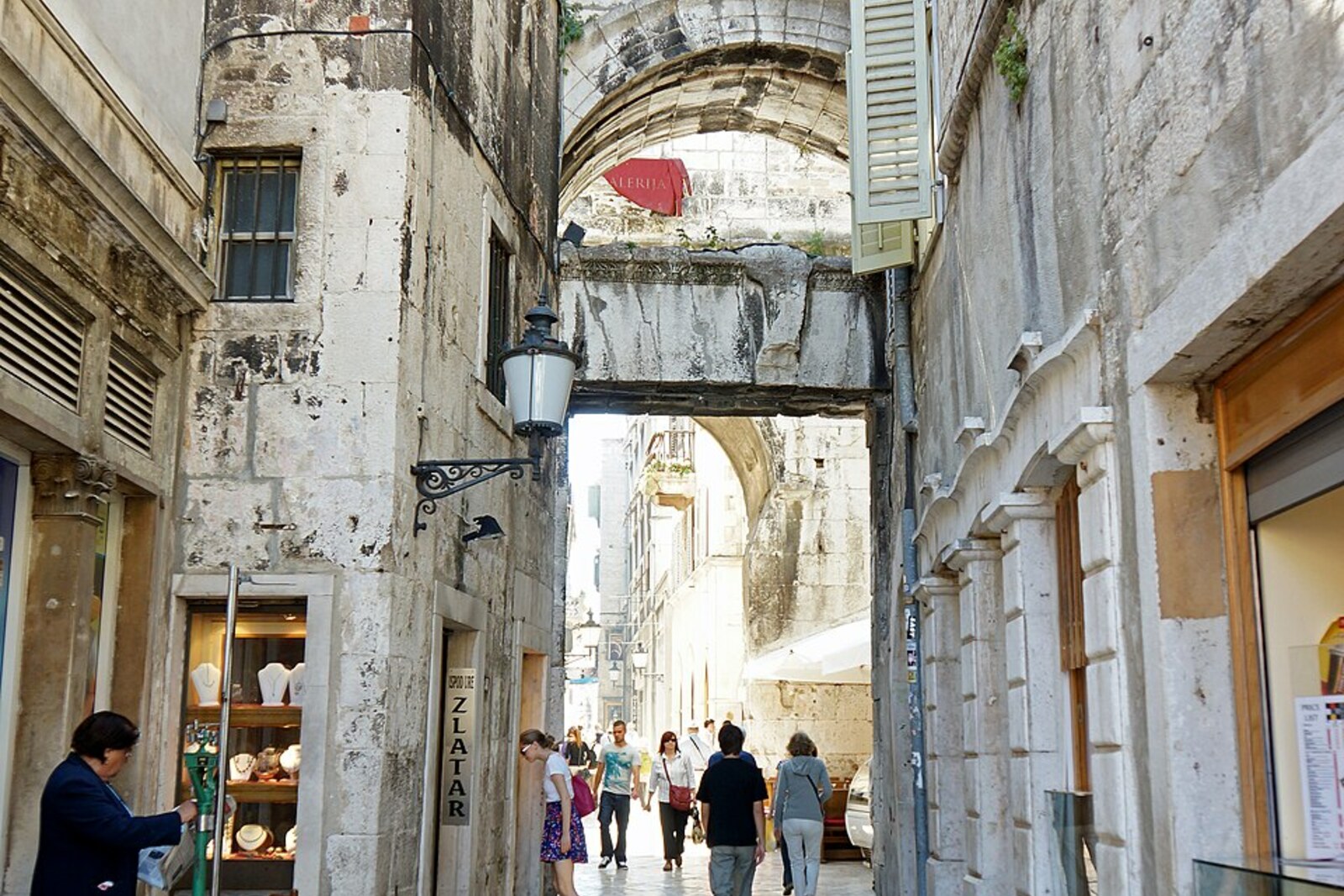 Iron Gate seen from People’s Square, with the church and later additions.