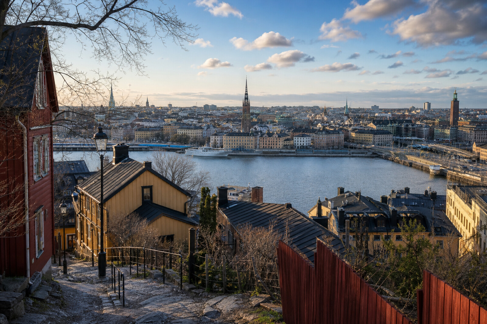 Generated editorial cover for the route “stockholm-sodermalm-heights-slussen”