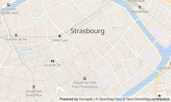 Walk map: Strasbourg between France and Germany: Grande Île and Neustadt