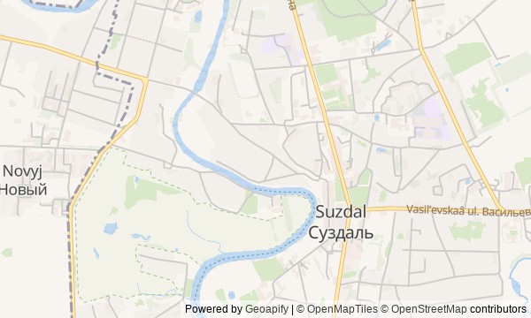 Walk map: Suzdal: From the Kremlin to the Monastery Walls