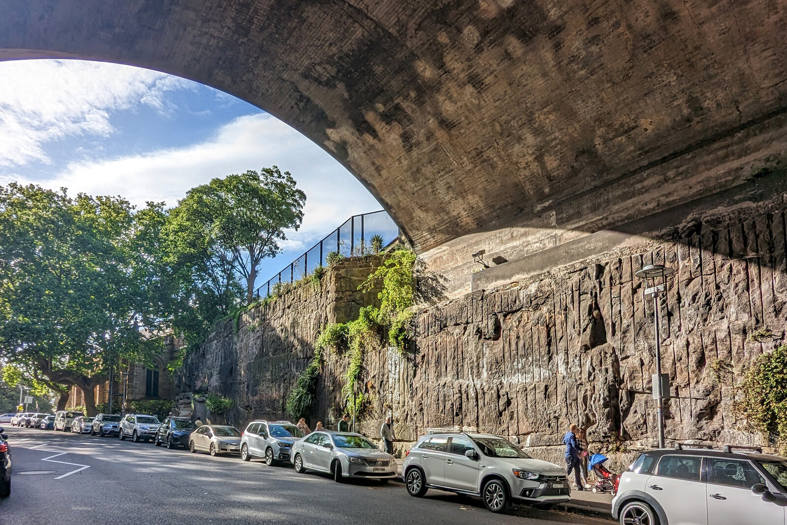Argyle Cut beneath the approach to Sydney Harbour Bridge