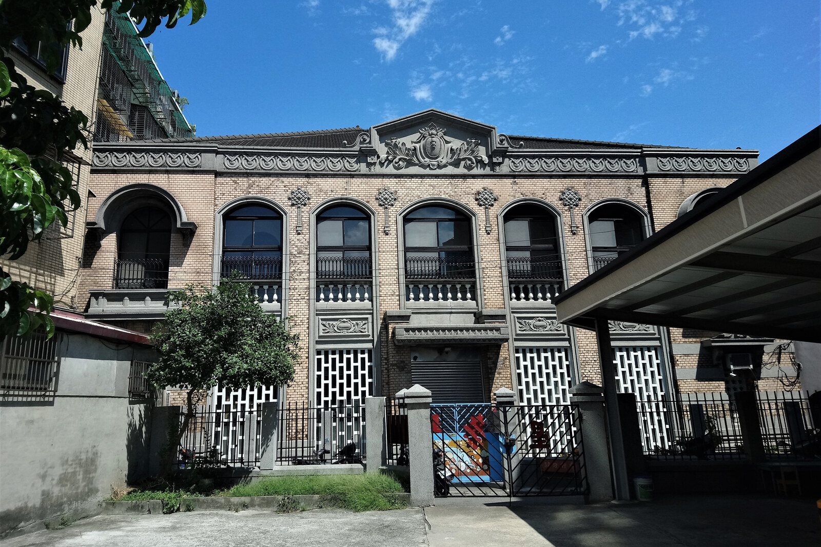 Historic facade of the Koo family house in Dadaocheng, Taipei.