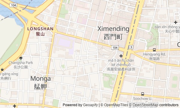 Walk map: Mengjia and Ximending: Old West Taipei