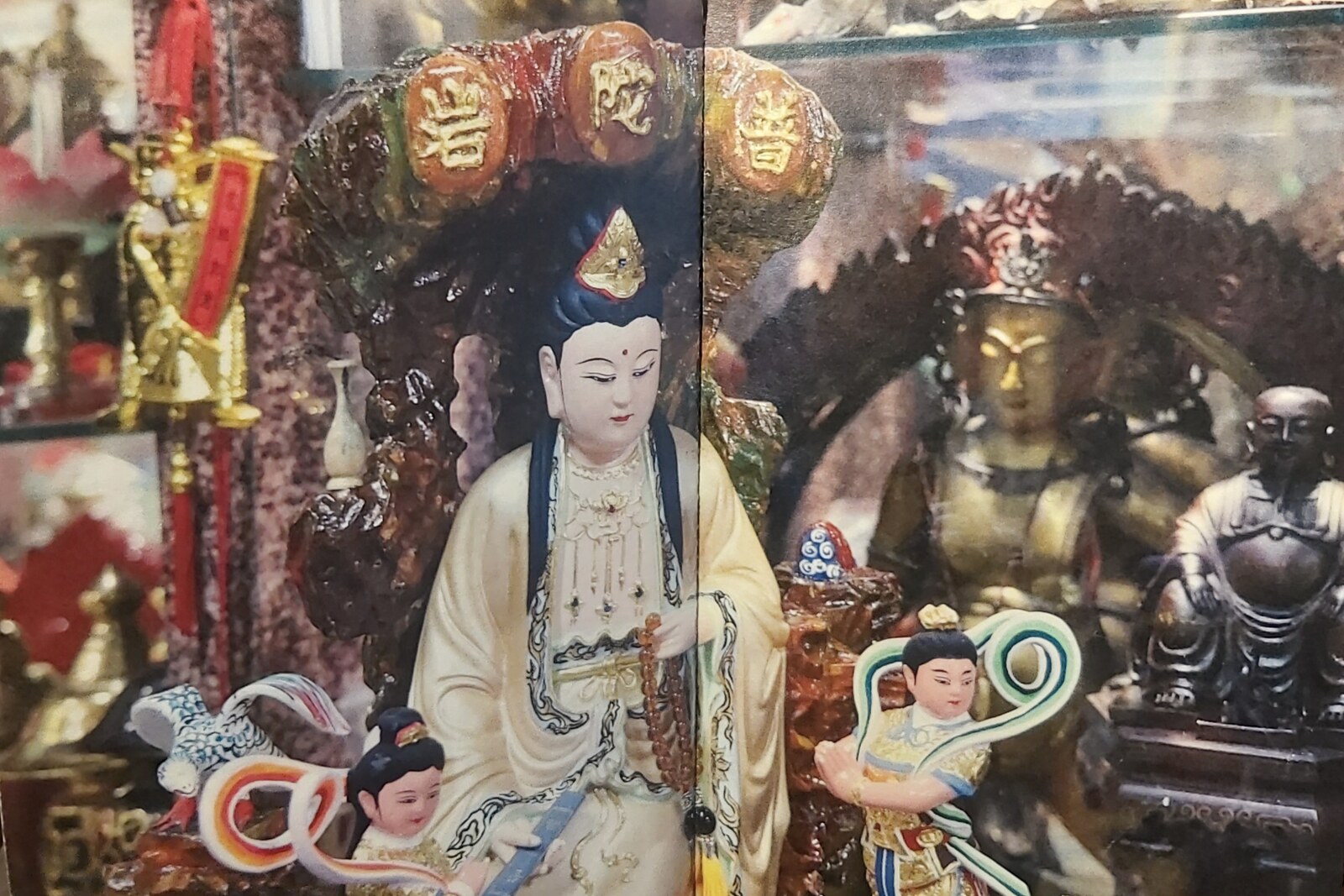 Buddhist goods shop on Xiyuan Road, Taipei.