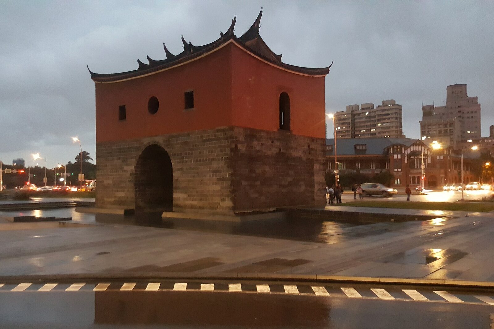 Taipei's North Gate against a backdrop of the modern city.