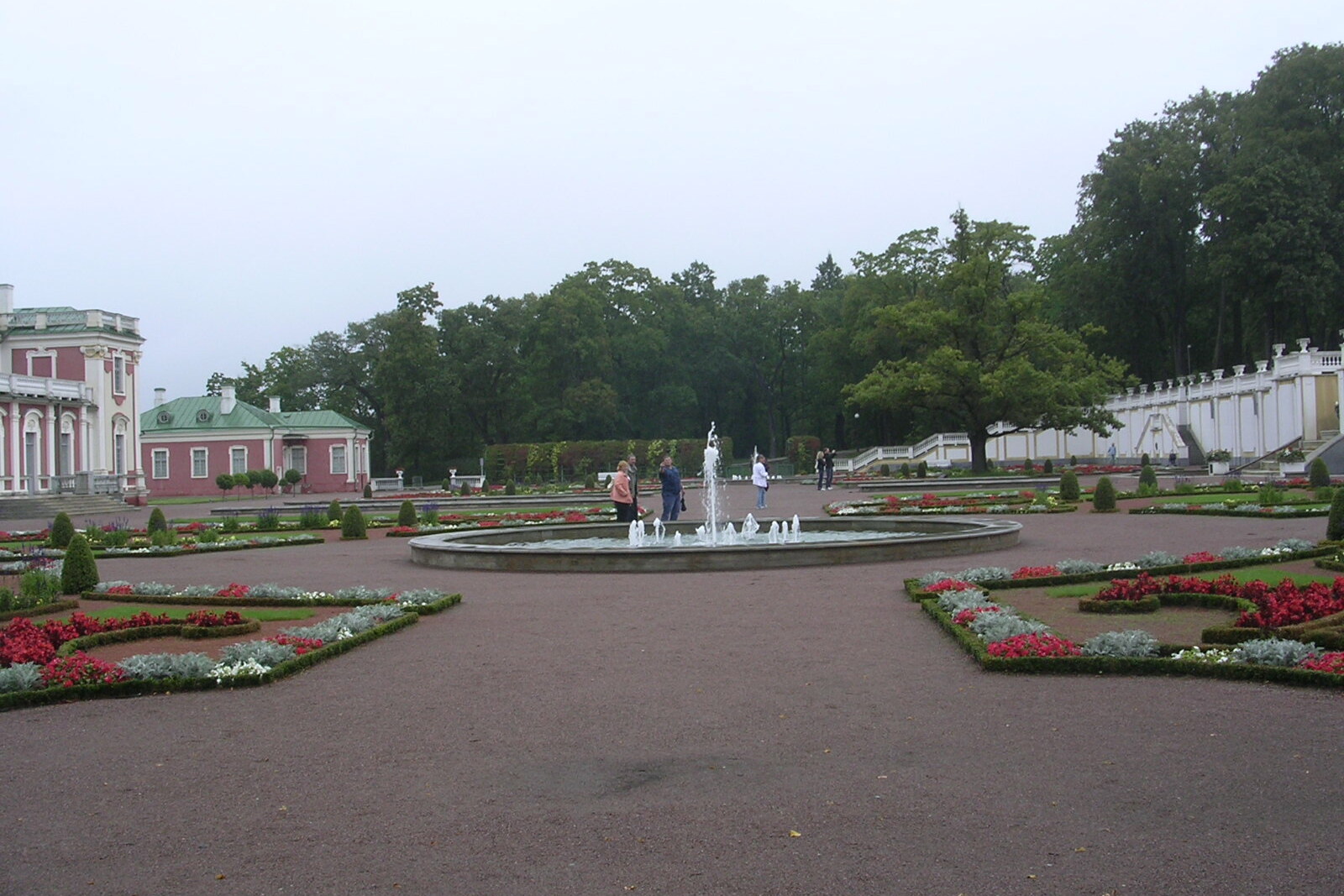 The Upper Garden of Kadriorg Palace with flower parterres and a fountain