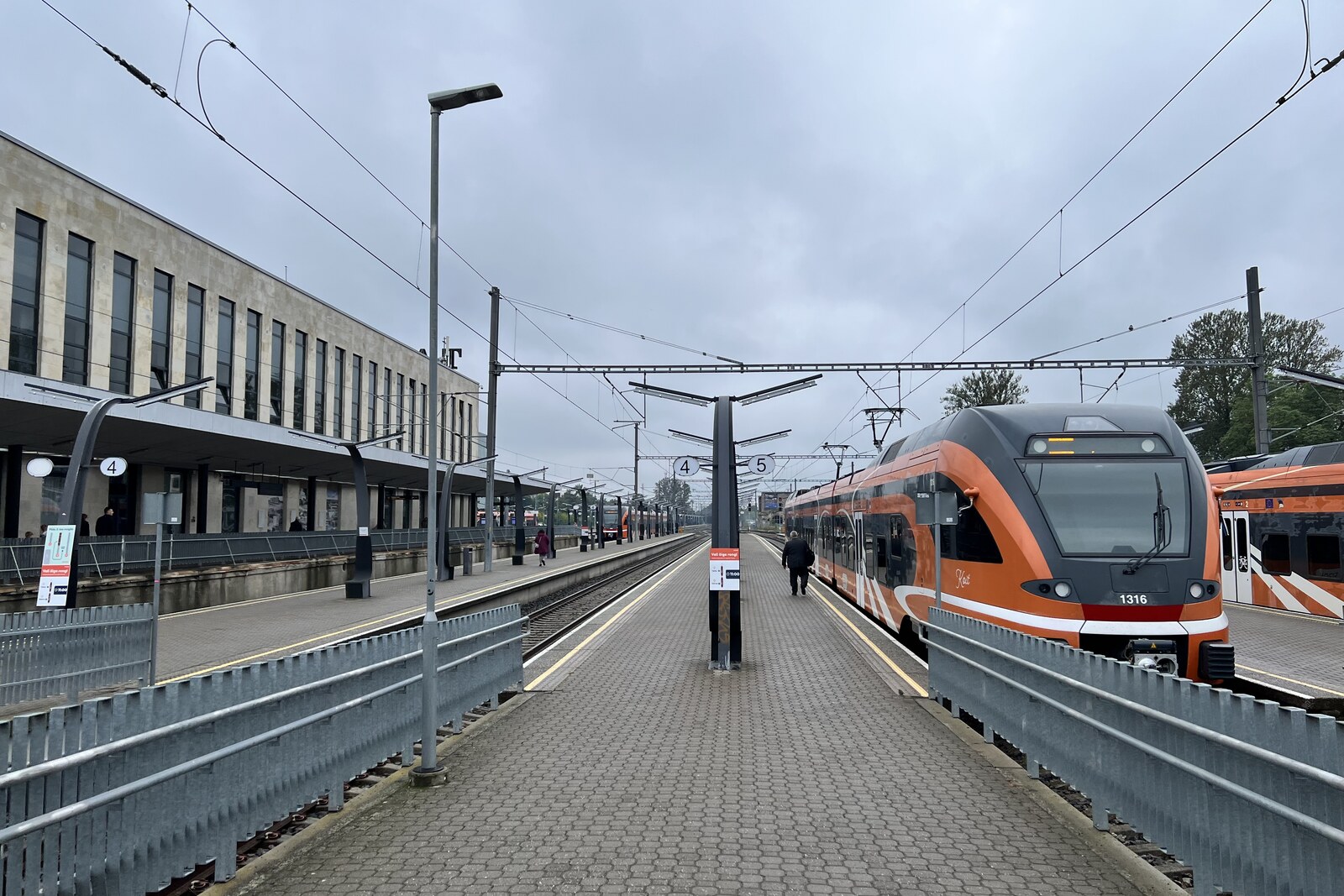 Platforms of Baltic Station in Tallinn