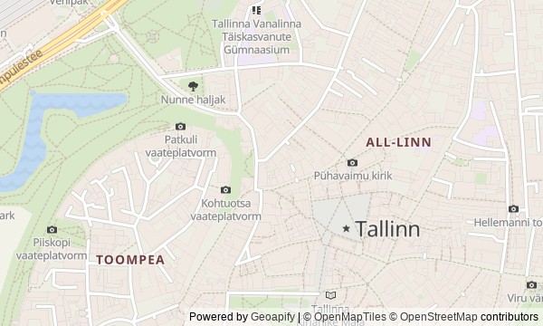 Walk map: Tallinn Old Town: Lower Town and Toompea
