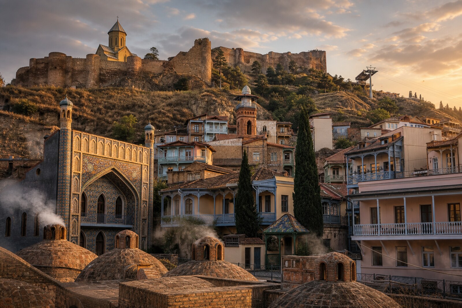 Generated editorial cover image for the “tbilisi-old-town-sulfur-narikala” route