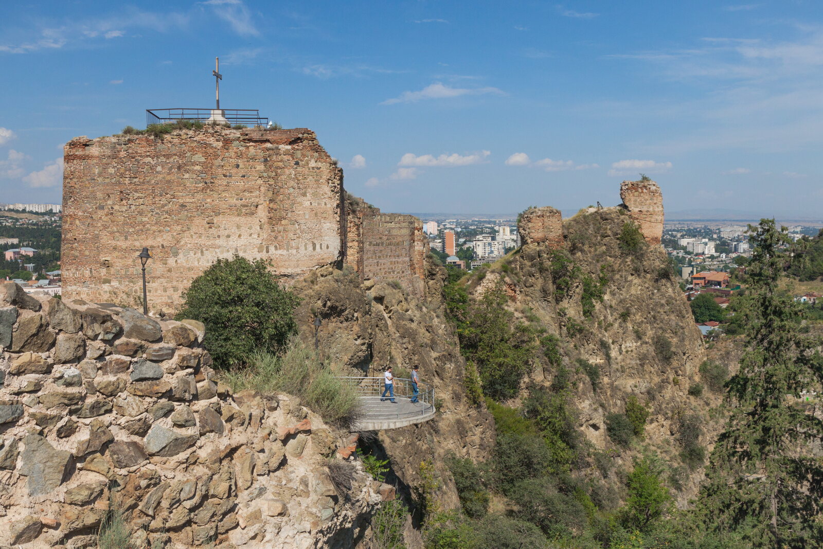 Ruins of Narikala Fortress in Tbilisi
