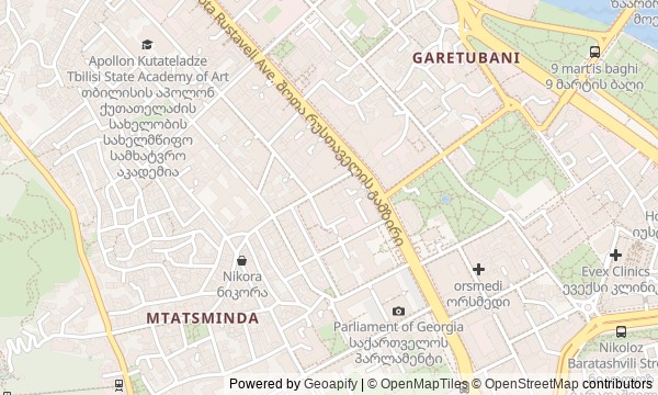 Walk map: Rustaveli Avenue: State and Culture