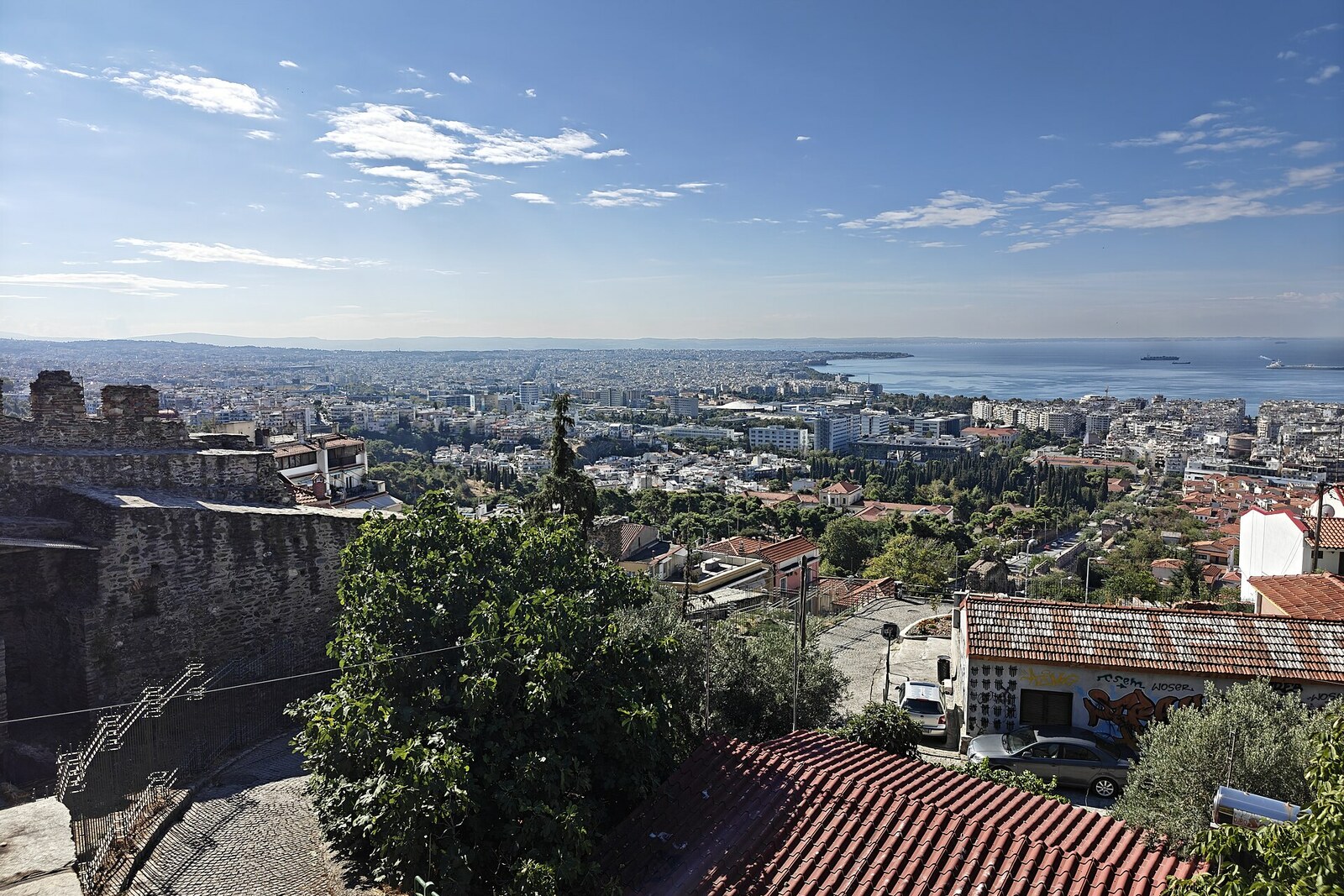 Panoramic view of Thessaloniki from Ano Poli.