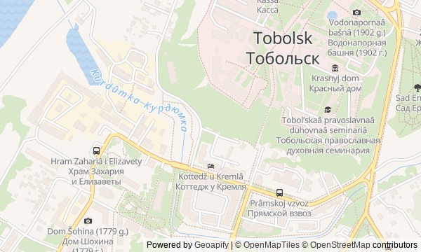 Walk map: Tobolsk: From the Kremlin to the Place of Exile