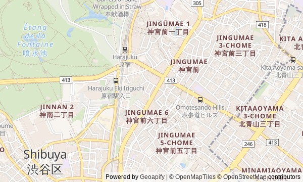 Walk map: Forest, Fashion, and Streets: From Meiji Shrine to Shibuya