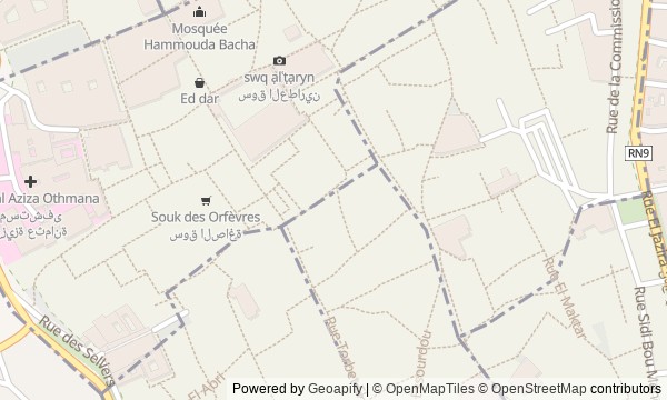 Walk map: Medina of Tunis: Markets, Palaces, and Power
