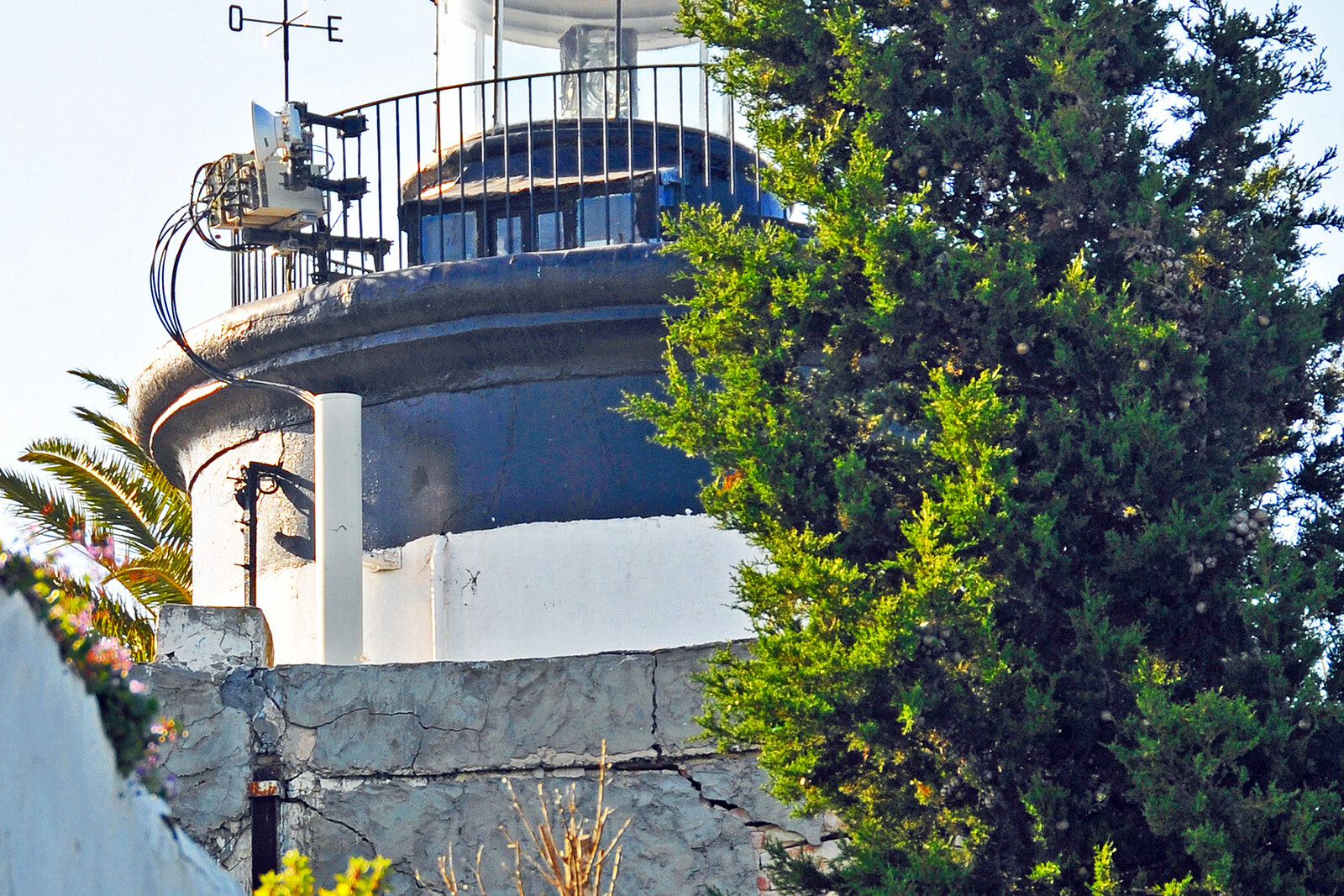 A white lighthouse on a hill in Sidi Bou Said.