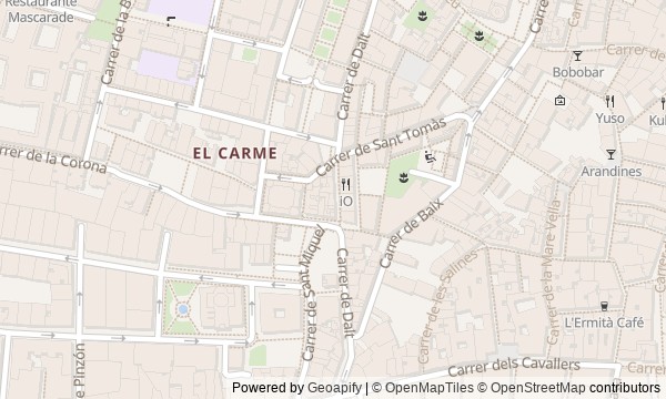 Walk map: El Carme: Gates, Walls, and Layers of the City