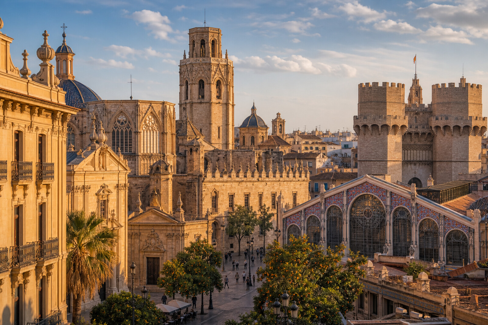 Generated editorial cover for the “valencia-old-town-silk-power” route