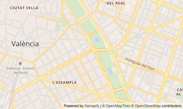 Walk map: Along the Turia Riverbed to the City of Arts and Sciences