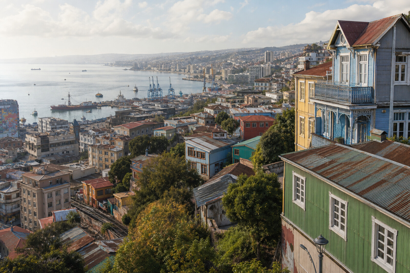 Editorial hero image generated for the city of Valparaíso
