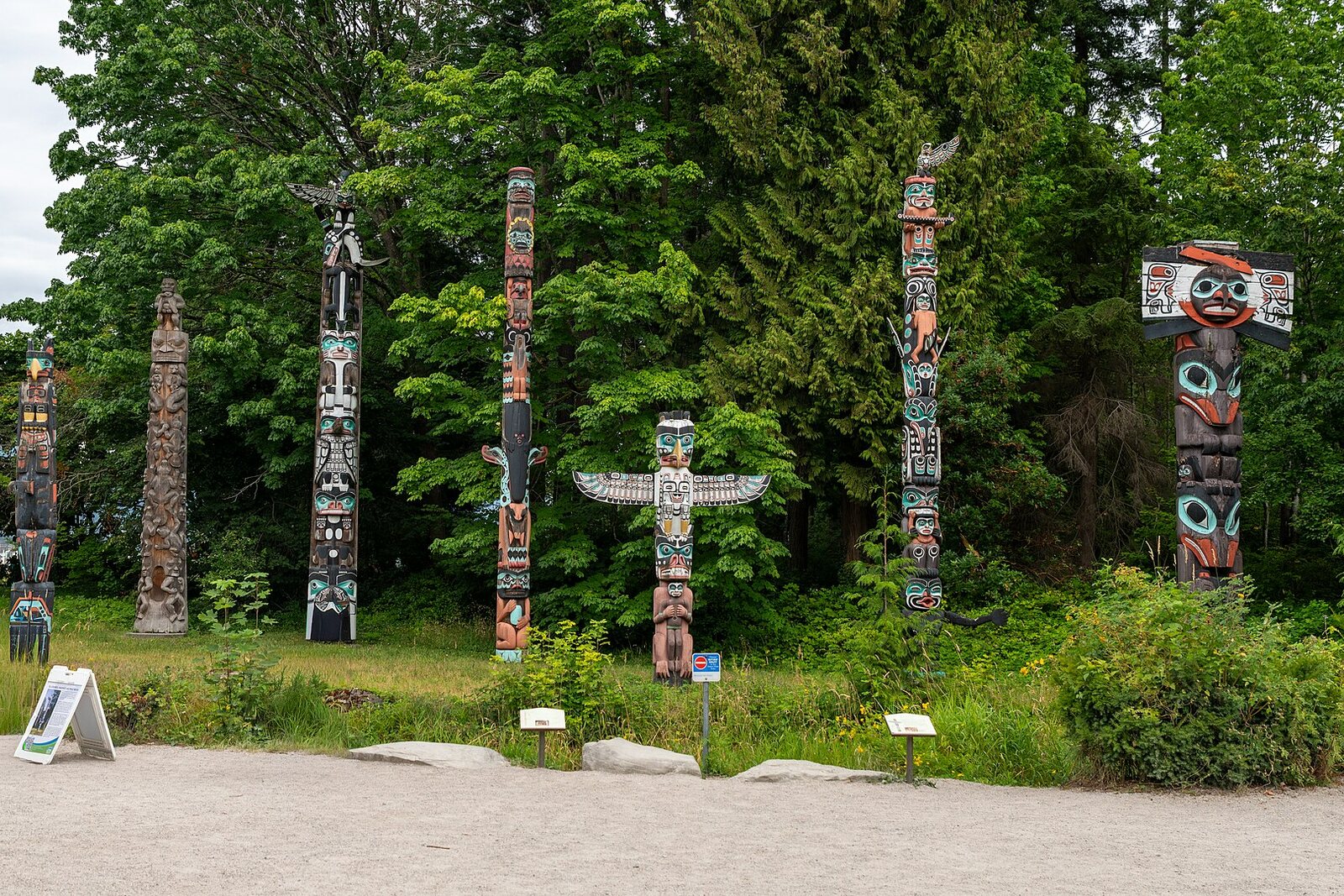Totem poles in Stanley Park